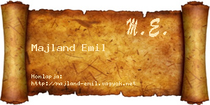Majland Emil névjegykártya